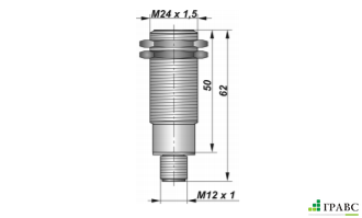 Индуктивный взрывозащищенный датчик SNI 49-7-D-P12 резьба М22х1,5