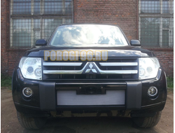 Защита радиатора Mitsubishi Pajero IV 2006-2011 chrome