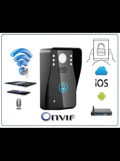 WiFi/LAN вызывная панель видеодомофона, интерком связь с активным подавлением шума, открытие замка через мобильное приложение, HD. до - 10 град.С. (163eye.cc/YooSee)