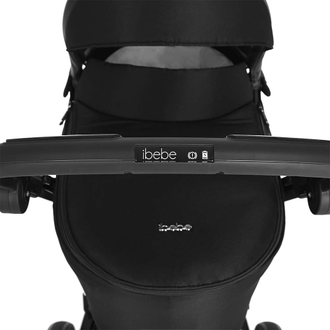 Коляска 3в1 ibebe i-stop Ткань Black, CHROME рама