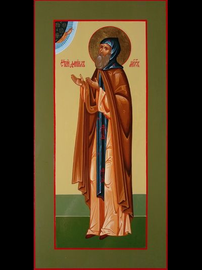 Даниил Московский, святой благоверный князь. Рукописная мерная икона.