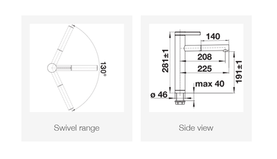 Смеситель Blanco Linee-S Silgranit, 518804