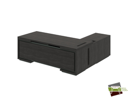 Каркас стола руководителя левый 2200х2030х750 G-220L_Дуб Шерман антрацит/Зеленый камень