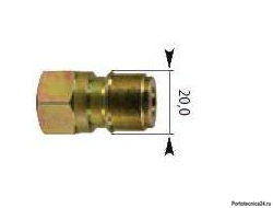 Ниппель 250bar, 3/8внут, оцинк.сталь