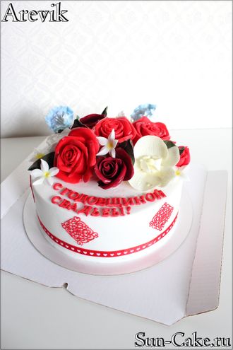 Торт с цветами (3 кг.)