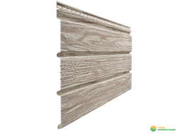 Софит ПВХ Docke LUX T4 с центральной перфорацией орех 3000х305 мм