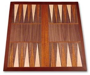 Digitally Printed Backgammon with Stained Maple Wood Edge