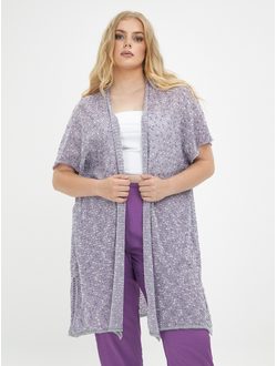 Трикотажный женский кардиган для полных женщин в интернет-магазине XLady