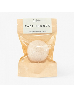 SmoRodina Спонж конжаковый для умывания "WHITE natural" с белой глиной