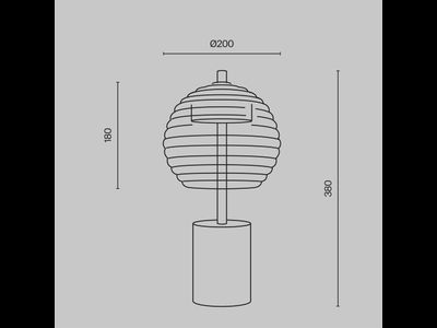 Настольный светильник Mystic, P060TL-L12BK