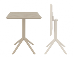Стол пластиковый складной Sky Folding Table 60, бежевый, 600х600х740 мм купить в Симферополе