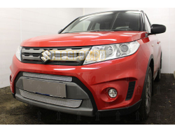 Защита радиатора Suzuki Vitara 2014-2018 (2 части) chrome PREMIUM