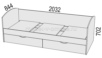 Кровать Ева с ящиком