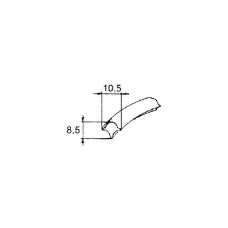 Уплотнитель для окон из ETP-резины 10035 10,5 x 8,5 мм, 10520001441