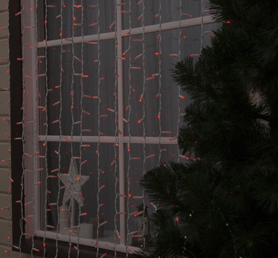 Гирлянда занавес уличная 2 х 3 м нить белая каучук IP65-M 220V