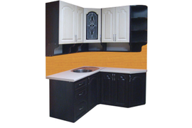 Набор корпусной мебели для кухни 6
Корпус: ЛДСП. Фасады: МДФ. Размер: 1,4х1,5м.