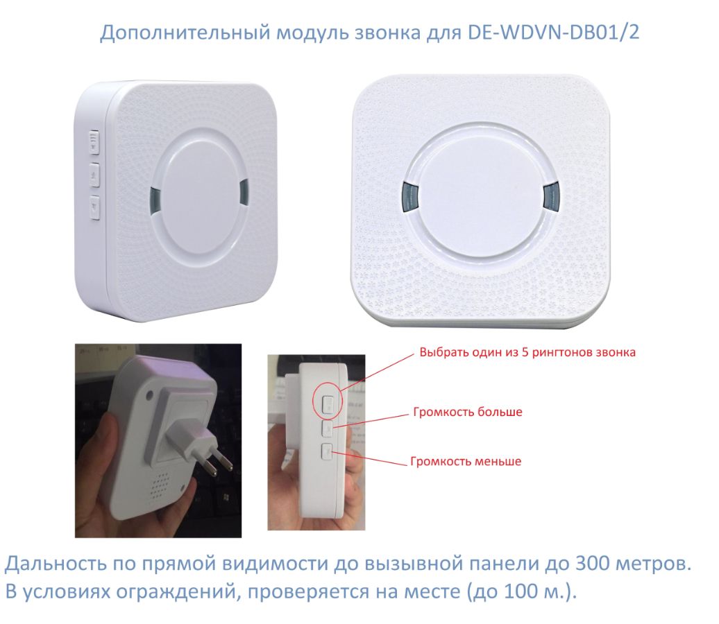 Автономная WiFi вызывная панель - видеодомофон с DVR и выносным блоком звонка. HD