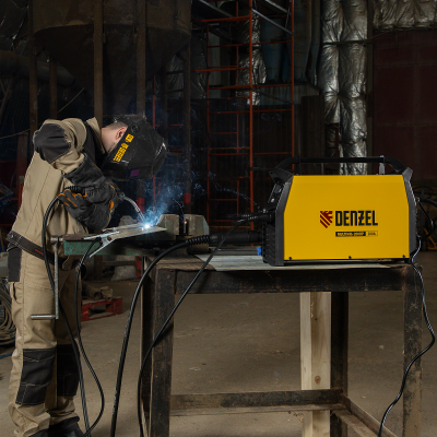 Аппарат инвертор. полуавтомат. сварки MultiMIG-200DP Synergy Double Pulse, 200 А, ПВ 80% Denzel