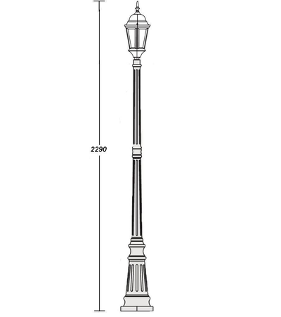 Садово-парковый светильник  Astoria 2M  BL  ромб (195см)