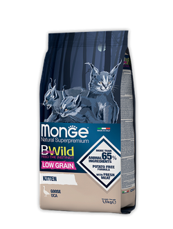 Корм для котят Monge BWild низкозерновой с гусём 1,5 кг