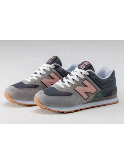 New Balance 574 Grey Purple Pink