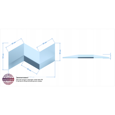 Гипсовая панель MERCURY артикул M-0049