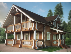 Дом из бревна ДБ-06, площадь 170 м2