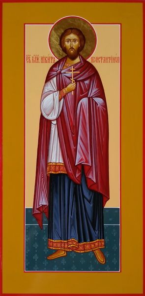 Никита Константинопольский Хартуларий (письмоводитель), Святой блаженный. Рукописная мерная икона.