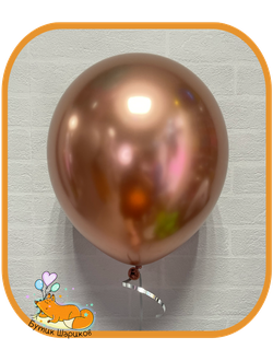 Шарики под потолок хром цвета розовое золото