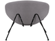 Кресло дизайнерское DOBRIN EMILY, серая ткань AF7, черное основание