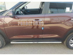 Защита порога труба d60 для для Hyundai Creta 2021-