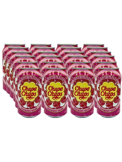 Chupa Chups Газированный Напиток Малиновый крем 345мл (24)