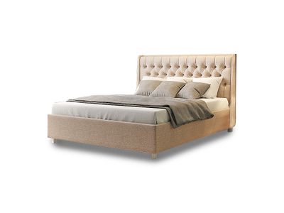 Современная дизайнерская кровать Марсель, мягкое изголовье, катерная стяжка, фанера, усиленная металлом, с подъемным механизмом и бельевым ящиком, американский стиль