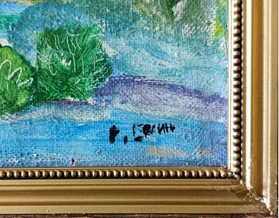 "Вечер в Альпах" холст масло Евсин С.Л. 1995 год