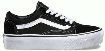 Vans Old Skool Platform Black White