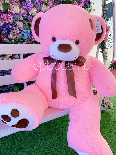 Большой плюшевый мишка 150 см розовый Тони