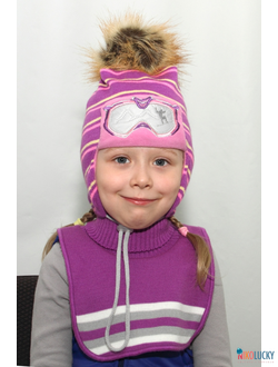 Шапка мз25в17, цвет сиреневый р. 52-54