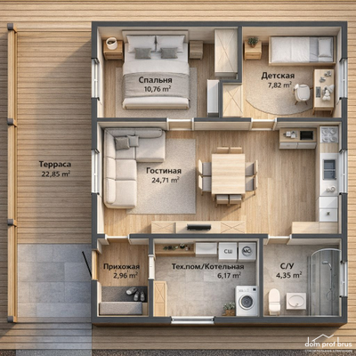 "Семейный" 10 x 9 м