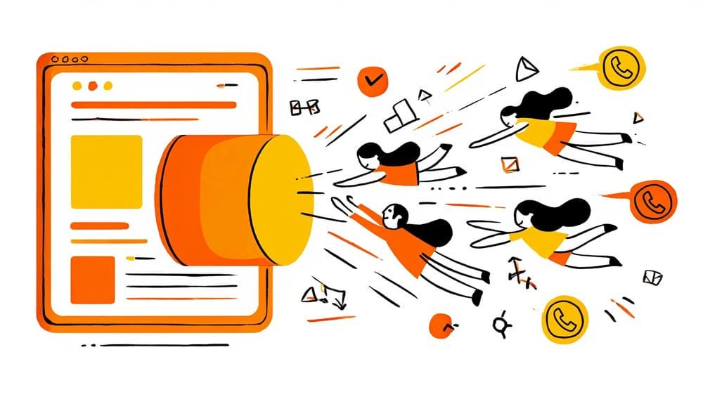 Схема превращения посетителей сайта-визитки в клиентов.