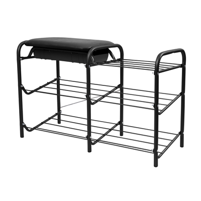 Этажерка с ящиком ЭТП1-1, цвет черный/матовый черный