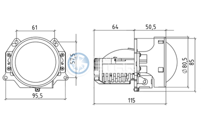 Билед модули Aozoom A3+ 2024 Original, 3.0 дюйма, 35w, 9-16v, крепление 3R, драйвер встроенный (комплект, 2шт)