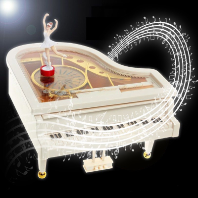 Музыкальная шкатулка Рояль с танцующей балериной, 16х15х9 см