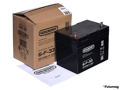 Аккумулятор для ИБП Gelbert 6-F-33 (12V33A/H C20)