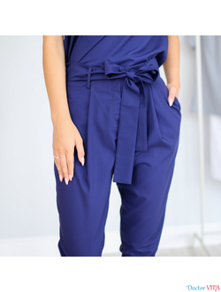 Брюки-бананы DOCLIKE DL216 Ниагара синие