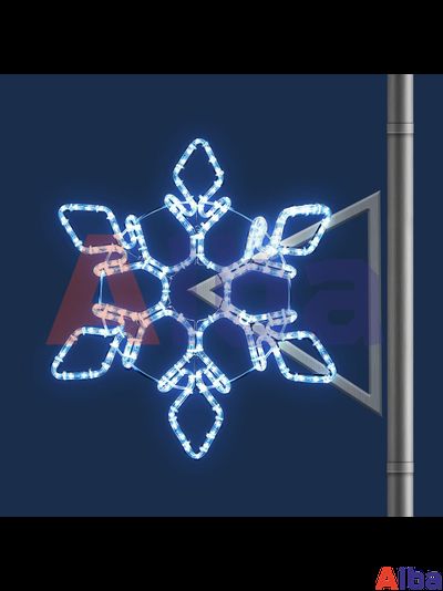 Светодиодная консоль Снежинка, 1м