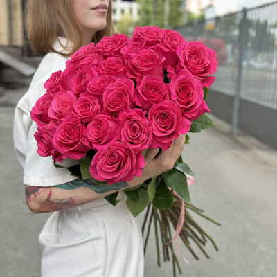 25 эквадорских роз 80 см "Pink Floyd"