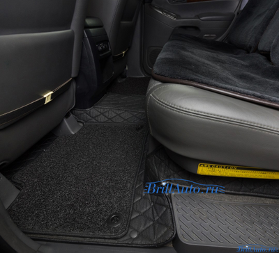 3D коврики в салон Toyota Land Cruiser Prado из экокожи