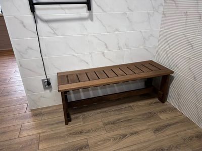 Лавка "БОГАТЫРЬ" 100см, тонированная, с покрытием