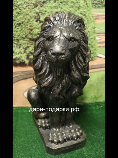 Лев античный левый бронза  53*26см   3,9кг   полистоун Россия  3875/013100