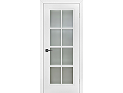 Дверь со стеклом Smalta Rif-210 белая эмаль